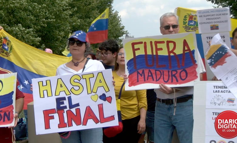 Manifestación Venezolana en St. Louis tras resultado electoral en Venezuela - Imágen de Archivo